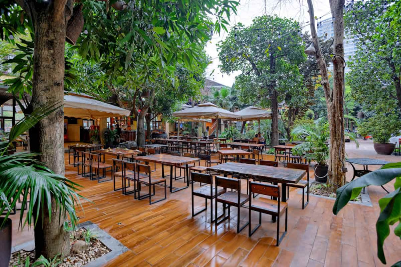 Thiết kế thi công quán nhậu bia sân vườn TP Vinh Nghệ An
