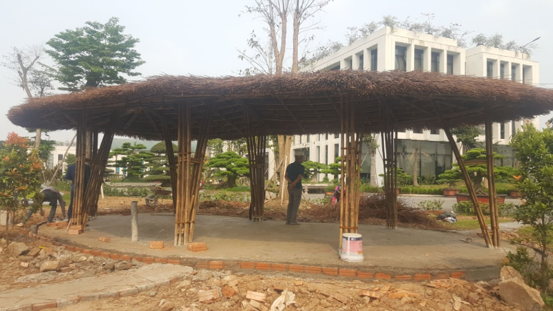 Thi công nhà tranh tre nứa mét, mái lá đẹp TP Vinh Nghệ An