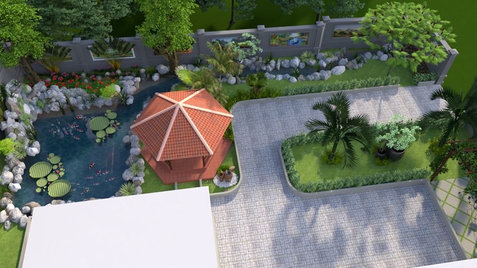 Thiết kế thi công tiểu cảnh sân vườn nhà vườn tại TP Vinh Nghệ An