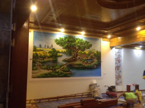Công trình tiểu cảnh phong thủy Nhà anh Quý ở Hưng Bình