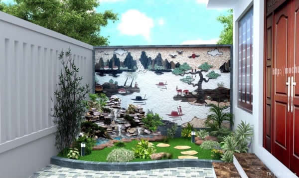Công trình tiểu cảnh phong thủy Nhà anh Thương ở Vinh Tân