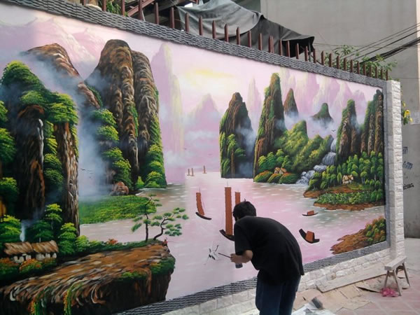 Vẽ tranh tường TP Vinh Nghệ An